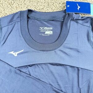Mizuno Womens Volleyball Long‎ Sleeve Shirt Navy Blue XL performance jersey NWT